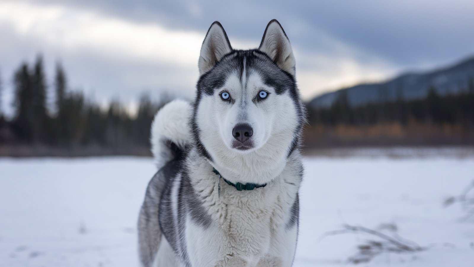 Husky 1600x900. Wallpaper, pozad, tapeta na plochu PC